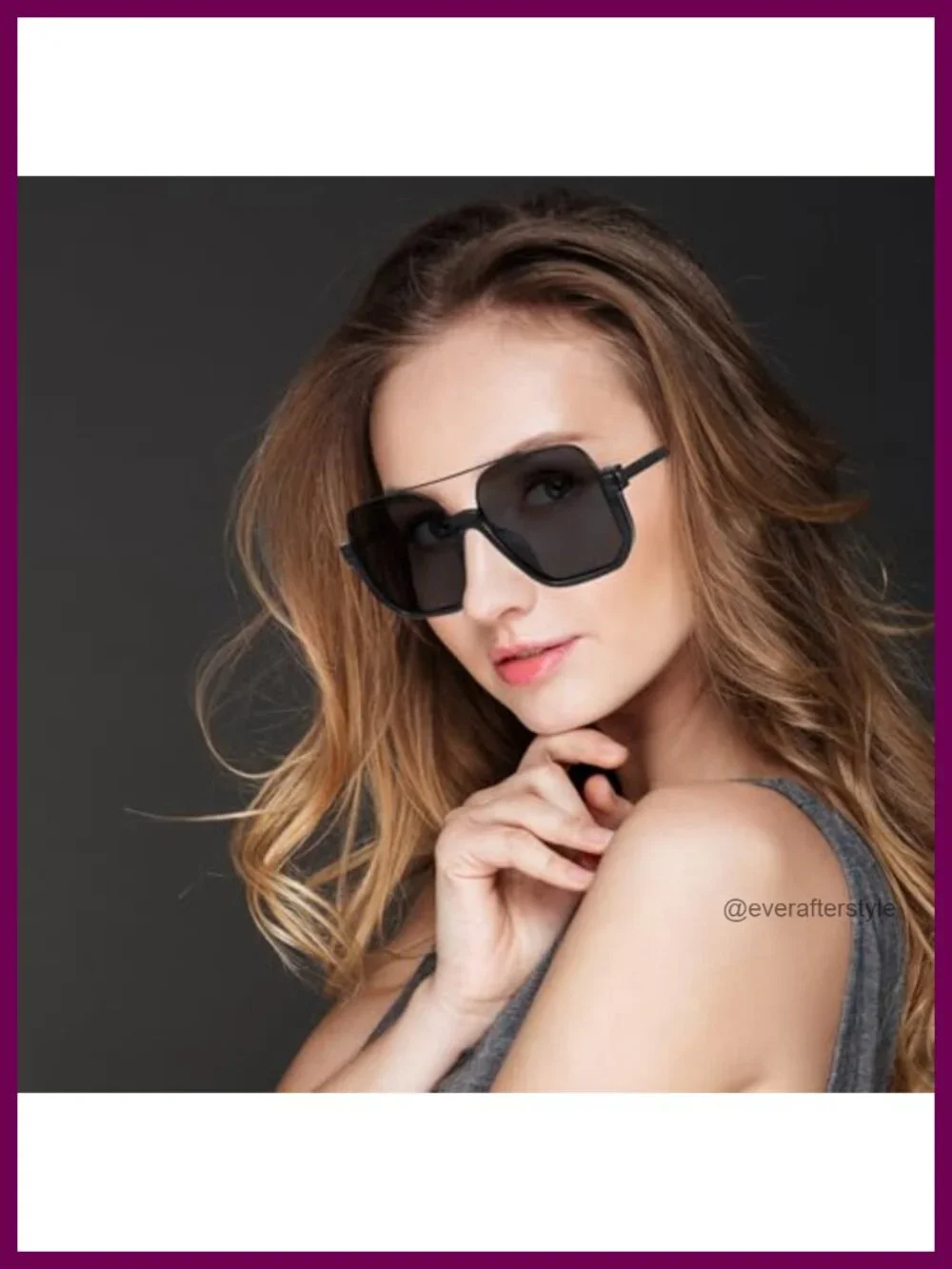 Retro Oversized Square Sunglasses 3 Pack UV Protection
